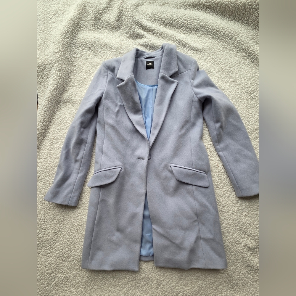 Oasis Soft Blue Women's Blazer Coat